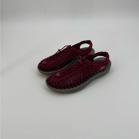 KEEN UNEEK Burgundy Cord Sandals Lightweight Comfort Outdoor Slip-On Shoes SZ 10 - Picture 15 of 16
